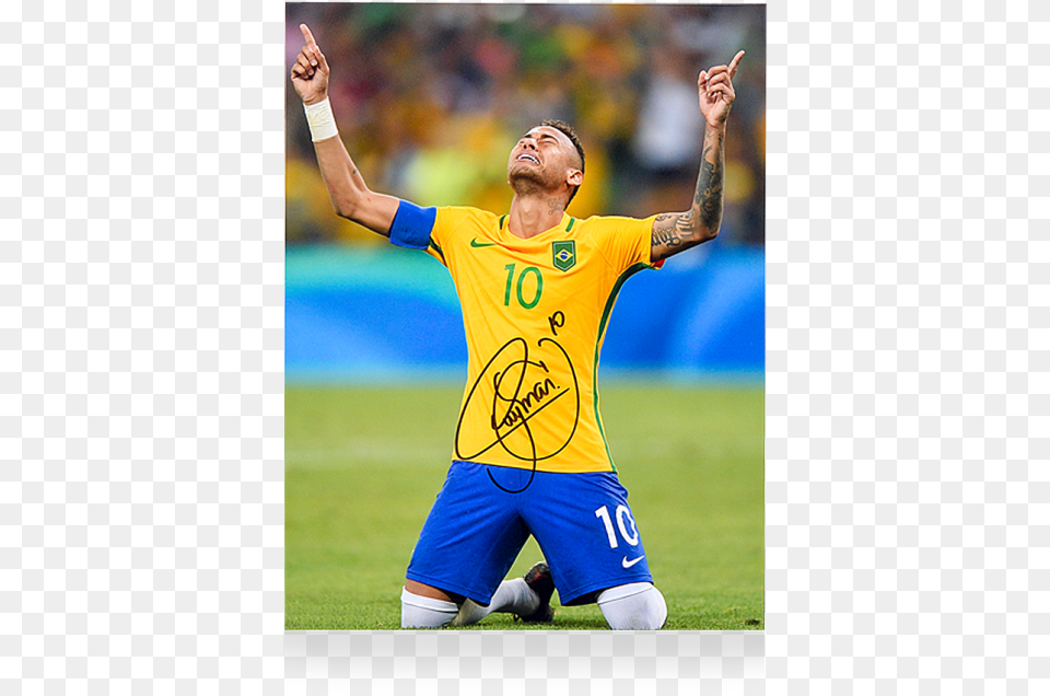 Neymar Jr Signed Shirt, Clothing, T-shirt, Face, Head Free Png Download