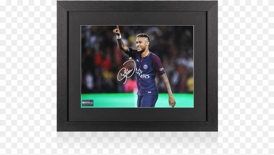 Neymar Signature Of Paris Saint Germain, Adult, Screen, Person, Monitor Free Transparent Png