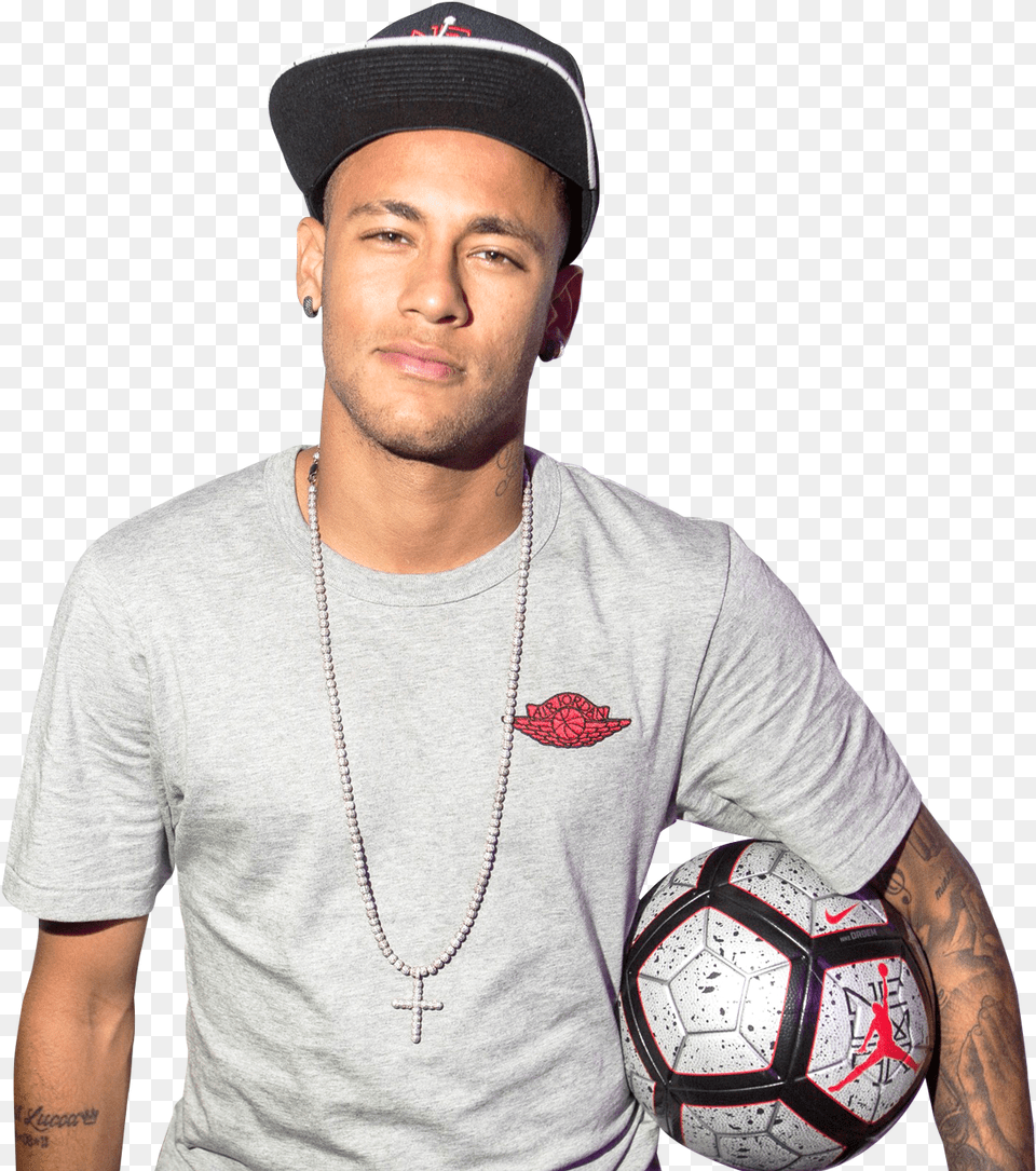 Neymar Transparent Image Tshirt, Football, Soccer, Sphere, Hat Free Png Download