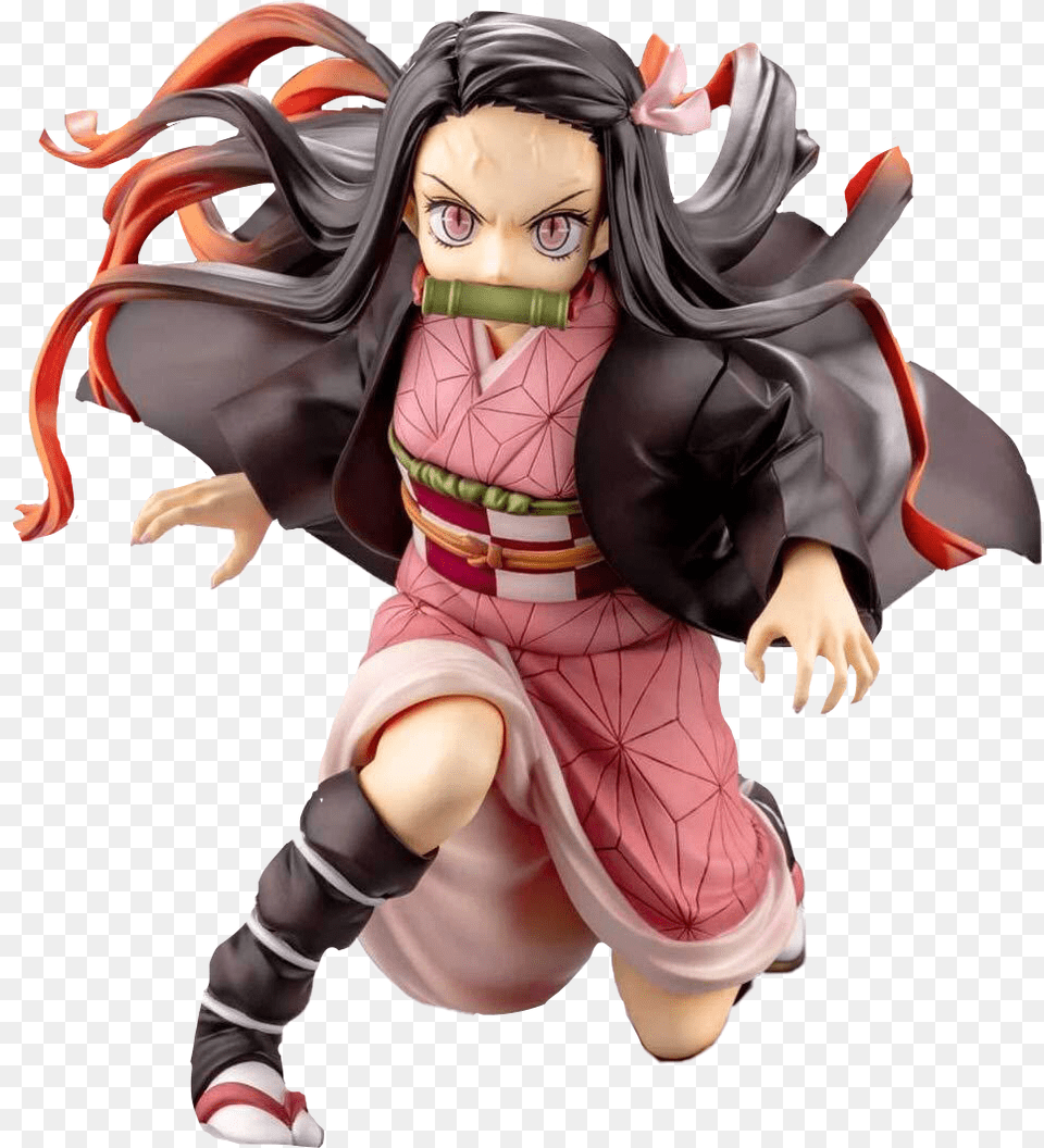 Nezuko Demonslayer Kawaii Anime Freetoedit Kimetsu No Yaiba Figure, Baby, Book, Comics, Person Png Image