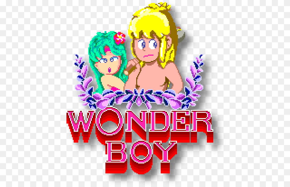Nfgworld Wonder Boy U2013 A Sprite History Wonder Boy Arcade Logo, Book, Publication, Comics, Baby Png Image