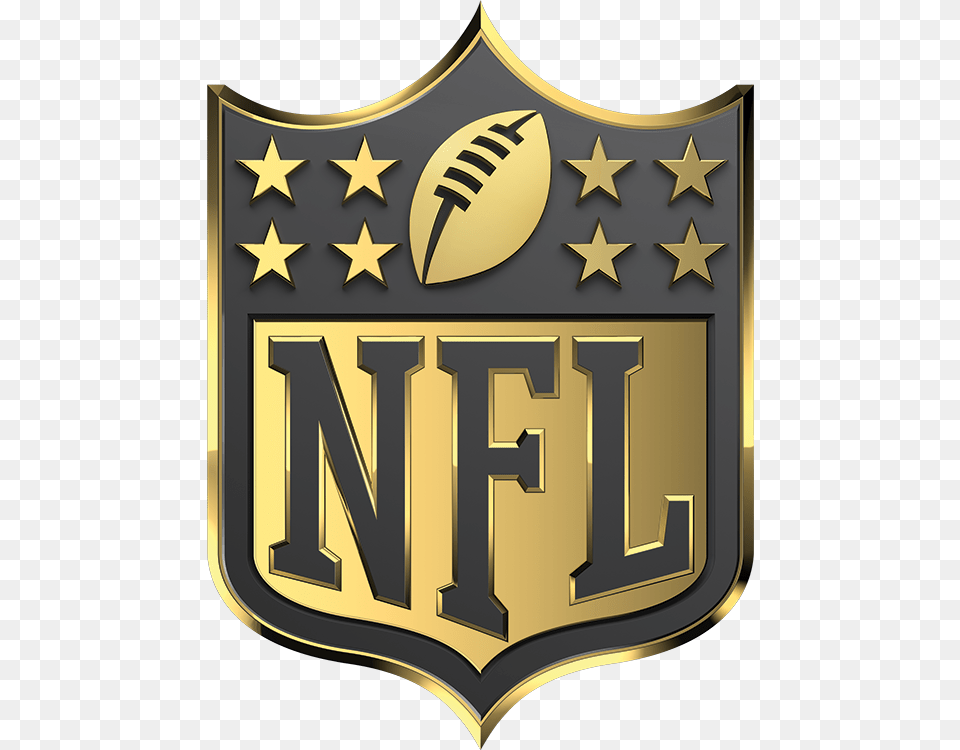 Nfl 50th Logo Sports Logos Nfl Logo Black And Gold, Symbol, Badge Png Image