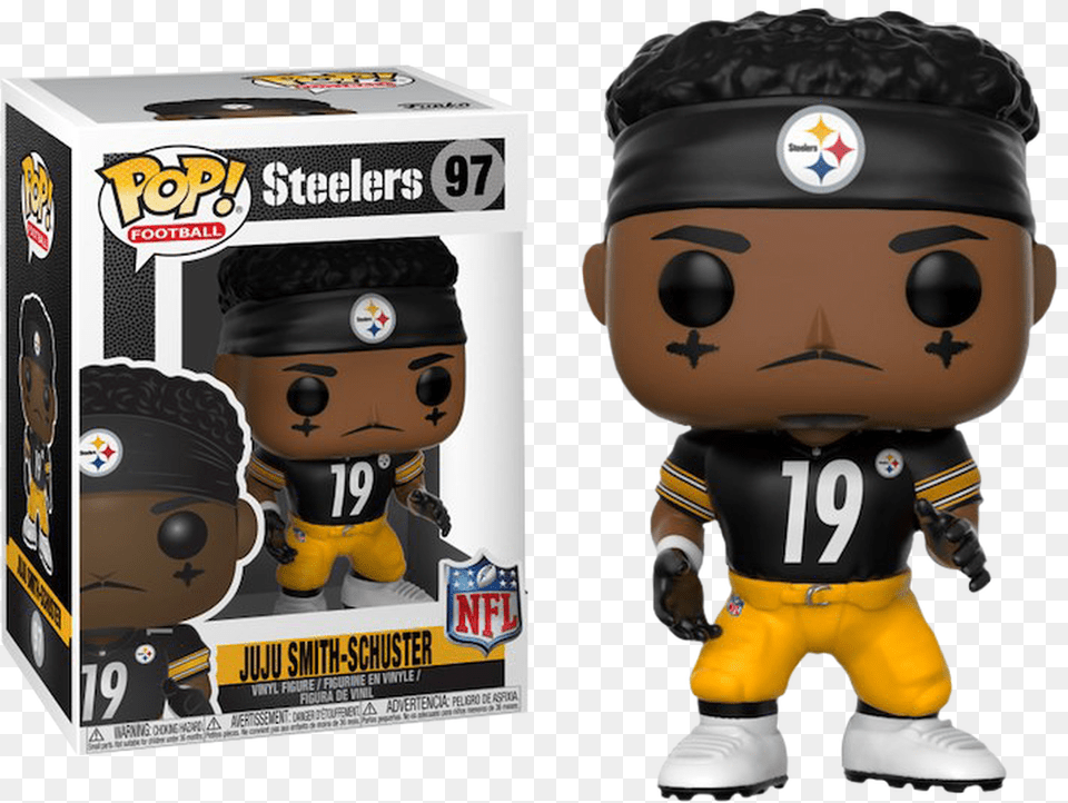 Nfl Football Juju Smith Schuster Pittsburgh Steelers Pop Julian Edelman Funko Pop, Person, Toy, Plush, Face Free Transparent Png