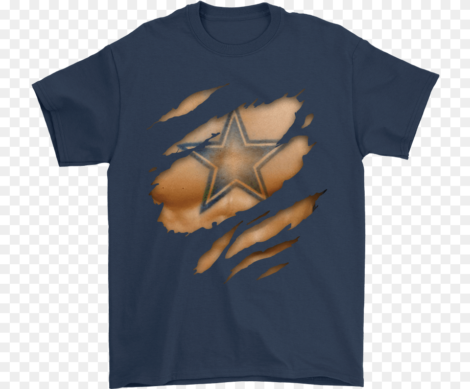 Nfl Football Logo 3d Art Chest Dallas Cowboys Tattoo Bts Ot7 T Shirt, Clothing, T-shirt, Symbol Png Image