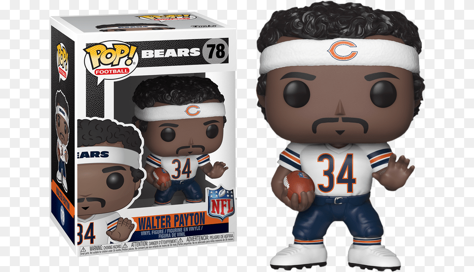 Nfl Football Walter Payton Chicago Bears Legends Pop Vinyl Figure Chicago Bears Funko Pop, Baby, Person, Face, Head Png