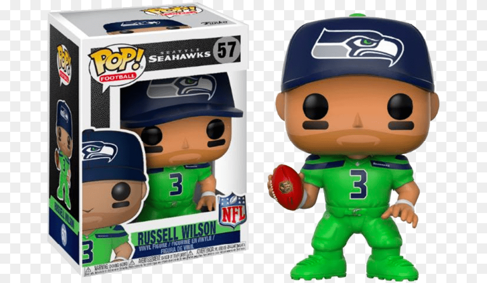 Nfl Funko Pop Russell Wilson Funko Pop, Toy, Ball, Person, Rugby Free Png Download