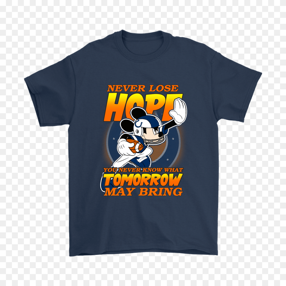 Nfl Indianapolis Colts Never Lose Hope X Mickey Mouse Shirts, Clothing, T-shirt, Shirt Png Image