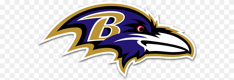 Nfl Logo Stickers U0026 Car Decals Officially Licensed Car Baltimore Raven, Animal, Beak, Bird, Fish Png Image