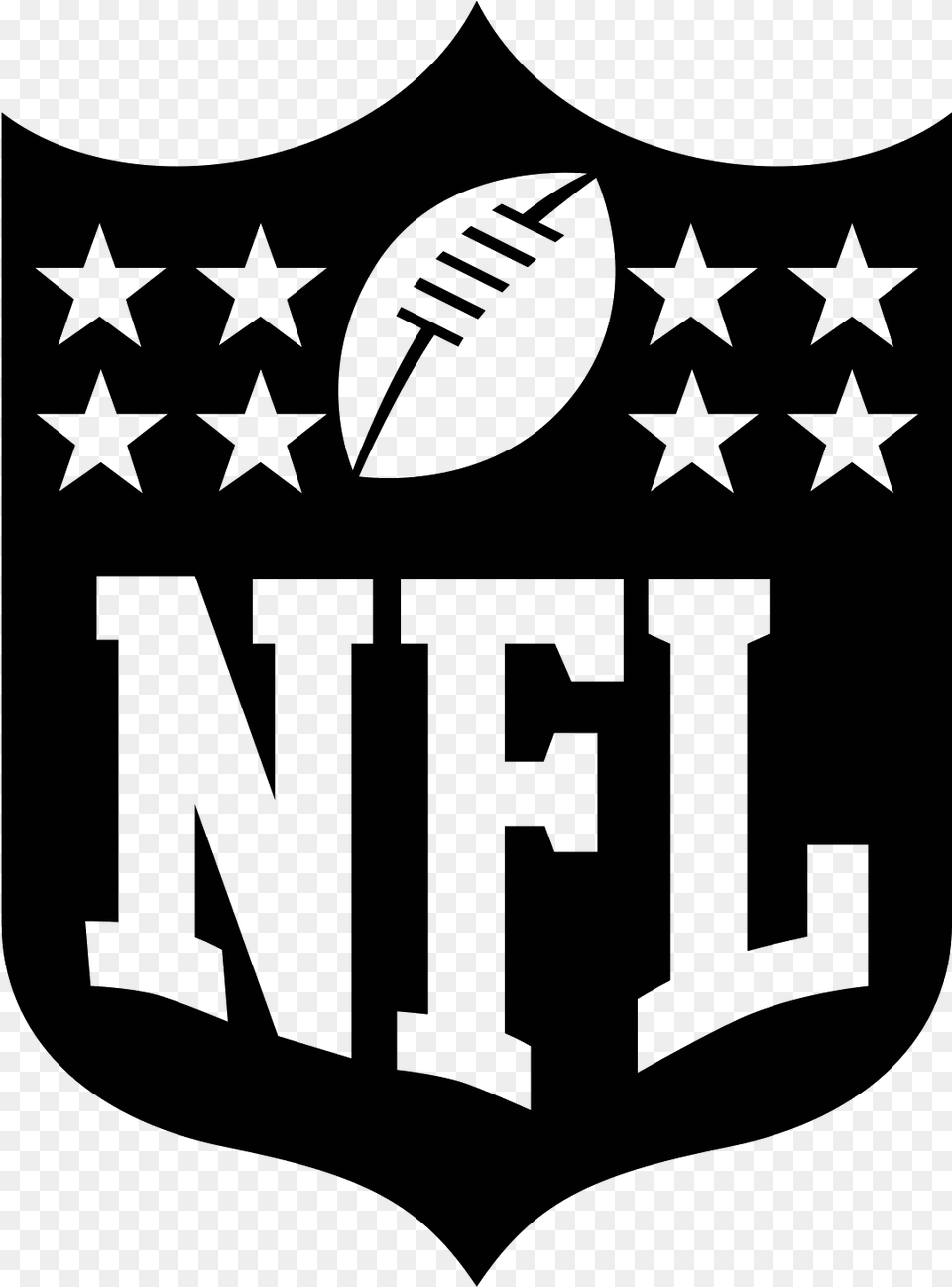 Nfl Nfl Icon Nfl Black And White Logo, Gray Free Png