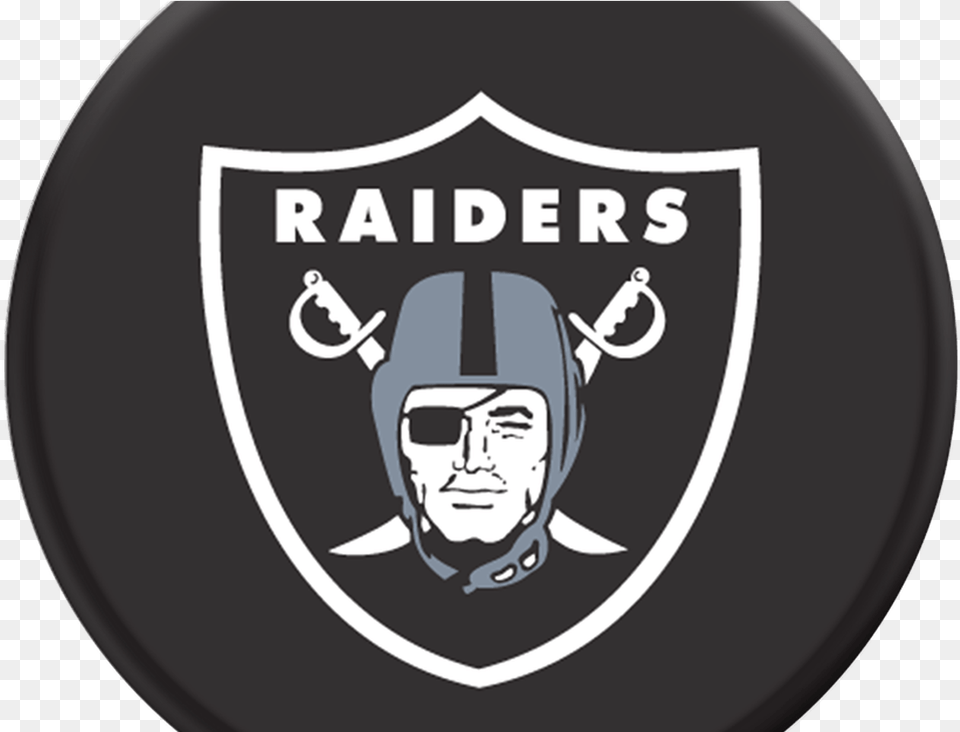 Nfl Oakland Raiders Logo Popsockets Grip Oakland Raiders Logo Black, Baby, Person, Face, Head Free Png