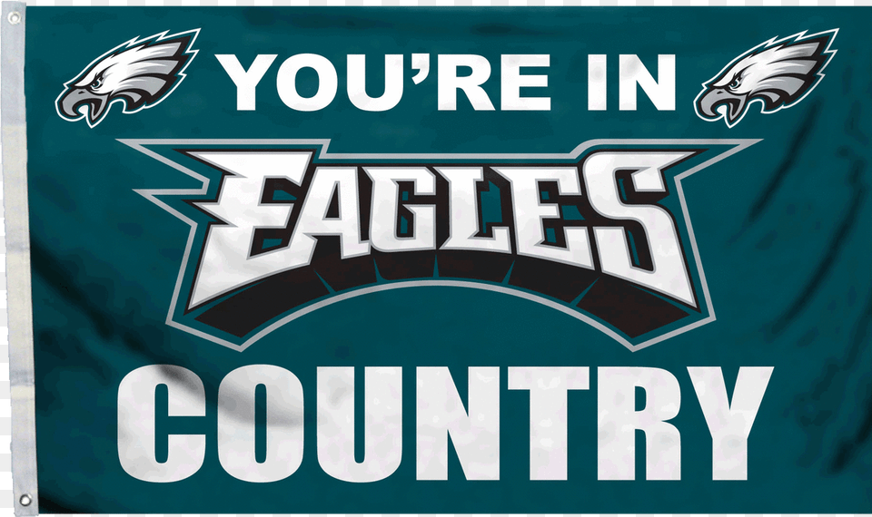 Nfl Philadelphia Eagles 3x5 Country Flag Philadelphia Eagles, Banner, Text, Logo, Animal Free Png