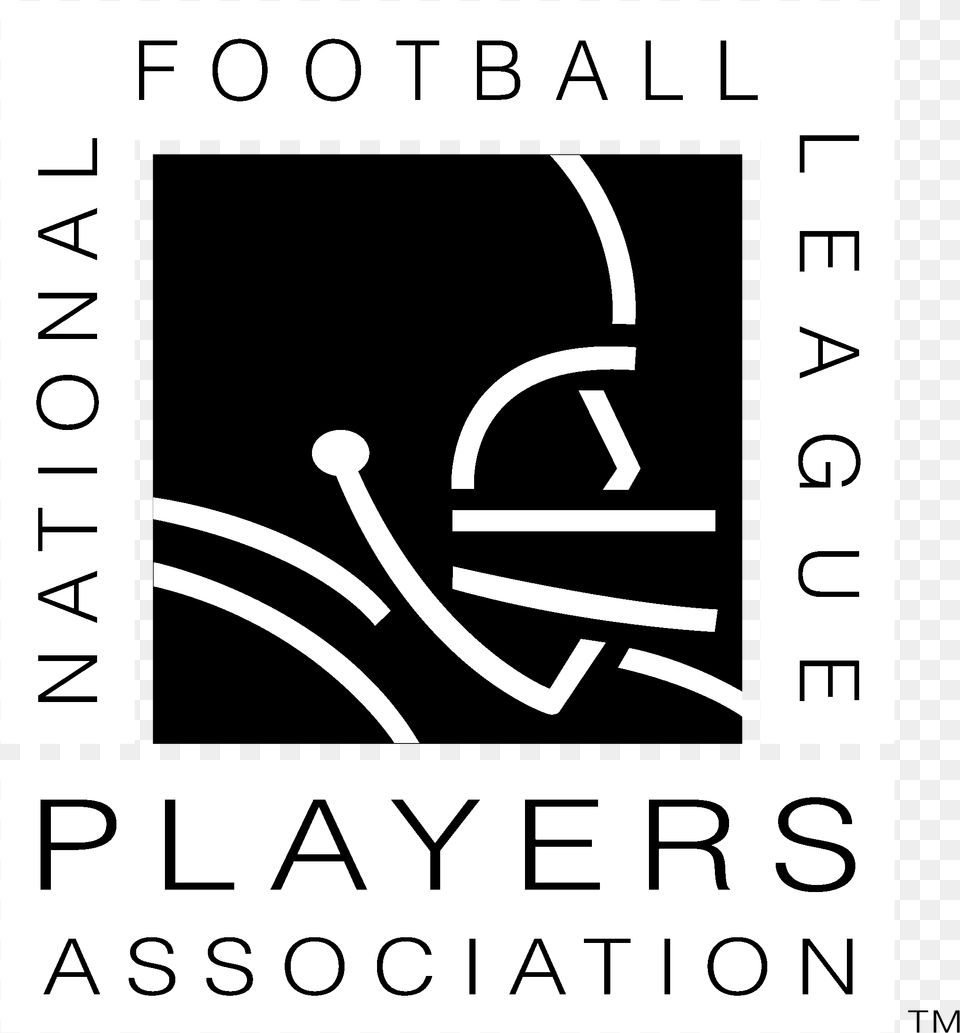 Nfl Players Association Logo Black And White Calligraphy, Text, Book, Publication, Symbol Free Png Download