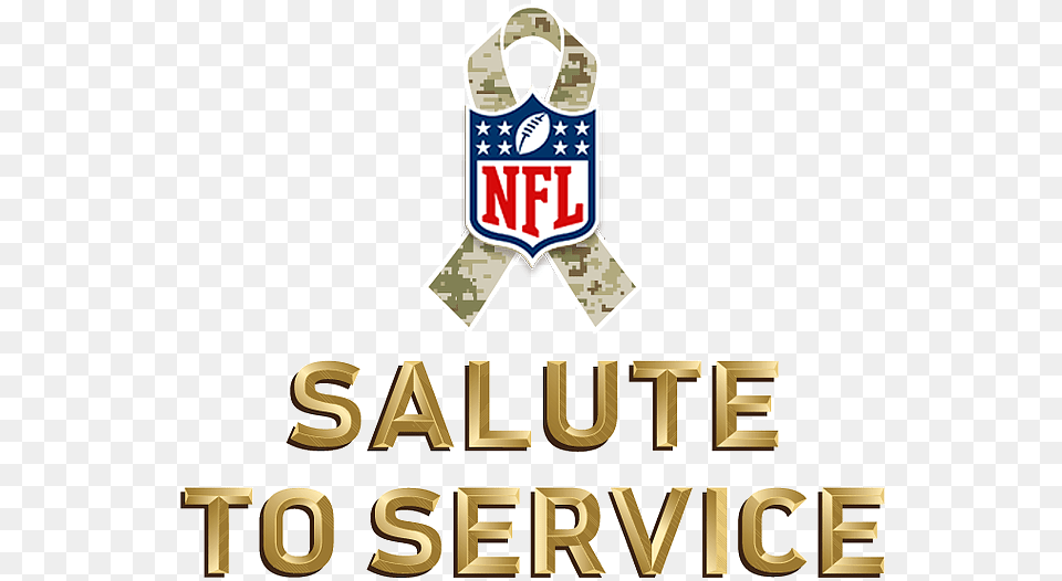 Nfl Salute To Service Logo, Badge, Symbol, Text Free Png Download