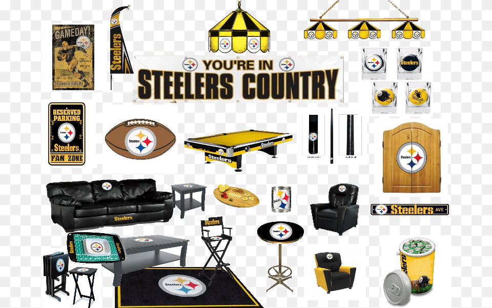 Nfl Steelers Football, Furniture, Table, Couch, Indoors Free Png