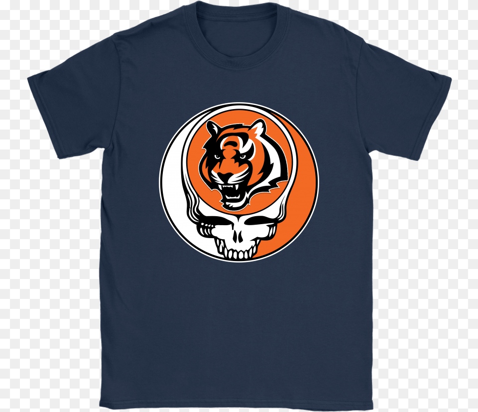 Nfl Team Cincinnati Bengals X Grateful Dead Logo Band Bluzka Adidas Rick And Morty, Clothing, T-shirt, Shirt Png Image