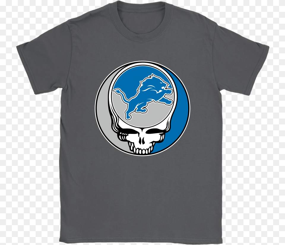 Nfl Team Detroit Lions X Grateful Dead Logo Band Shirts Grateful Dead Steal Your Face, Clothing, T-shirt, Shirt, Head Png Image