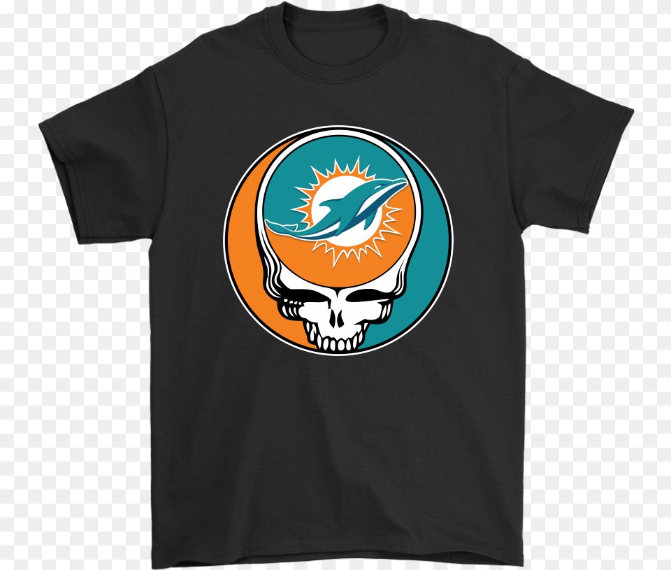 Nfl Team Miami Dolphins X Grateful Dead Logo Band Shirts Miami Dolphins, Clothing, T-shirt Free Transparent Png