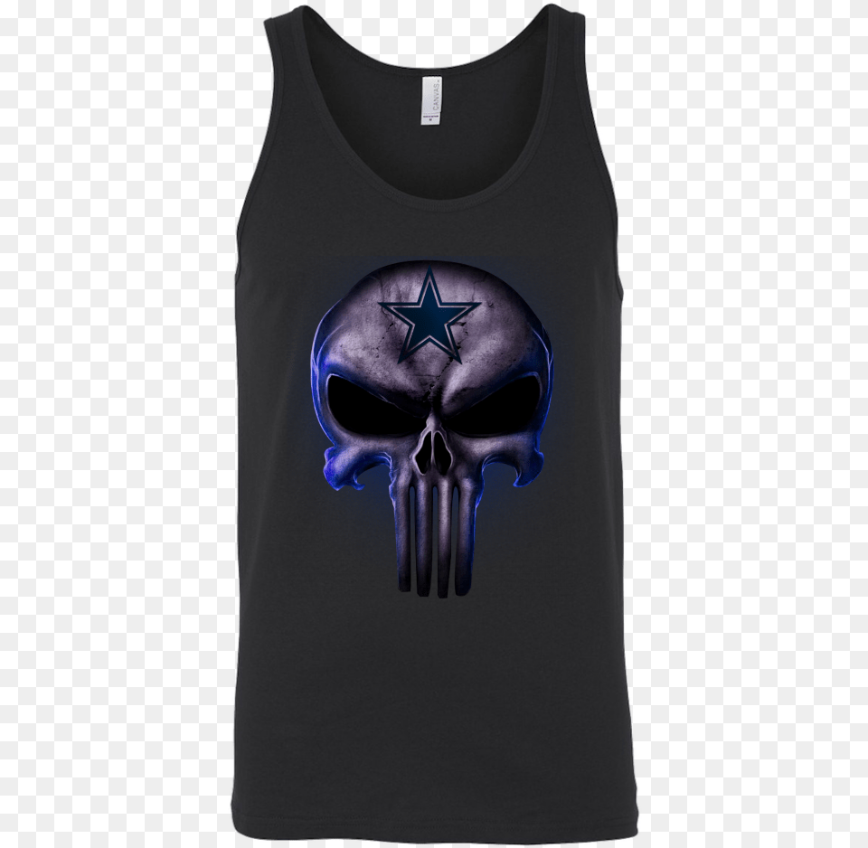 Nfl The Punisher Skull Dallas Cowboys Football Shirts Nfl, Clothing, Tank Top, Symbol, Logo Free Transparent Png