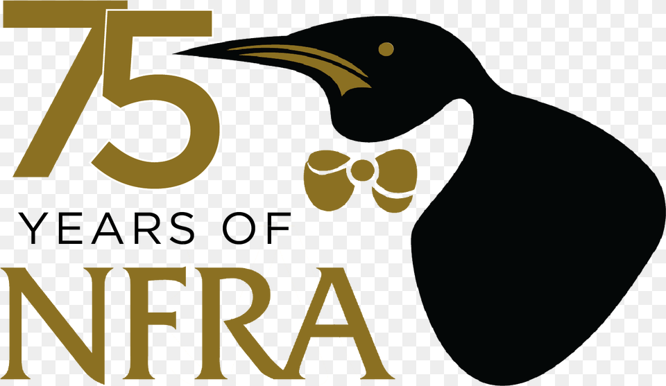 Nfra 75th Anniversary Logo Flightless Bird, Animal, Beak, Blackbird, Bee Free Transparent Png