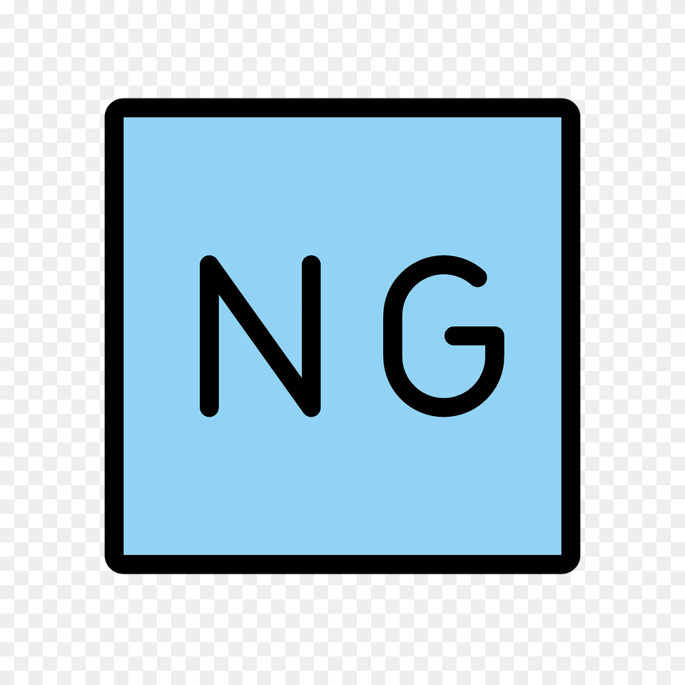 Ng Button Emoji Clipart, Symbol, Sign, Text, Number Png Image