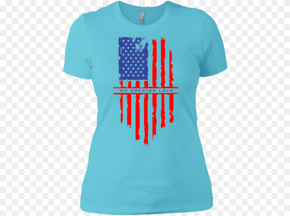 Ngl Tattered American Flag Ladies Shirt, Clothing, T-shirt Free Png Download