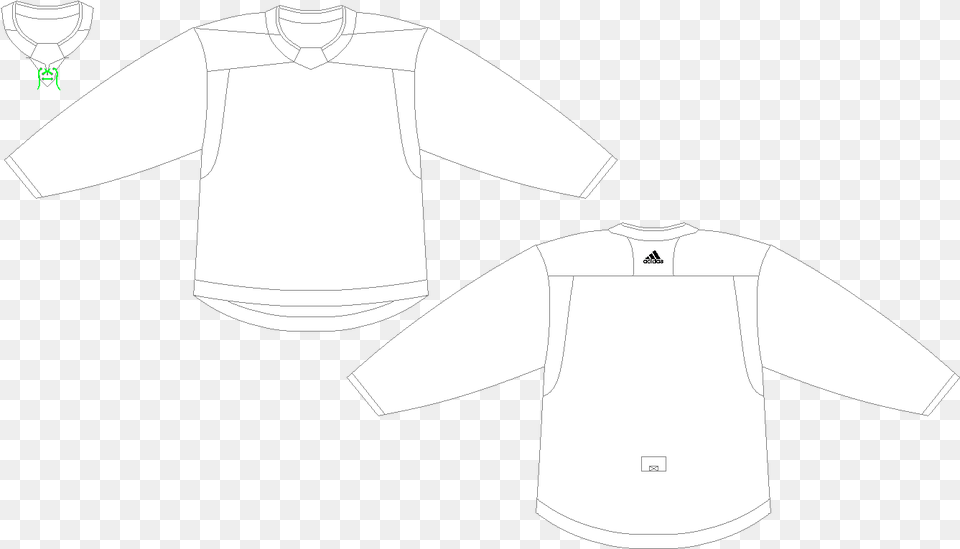 Nhl Adidas Jersey Template, Clothing, Long Sleeve, Shirt, Sleeve Png Image