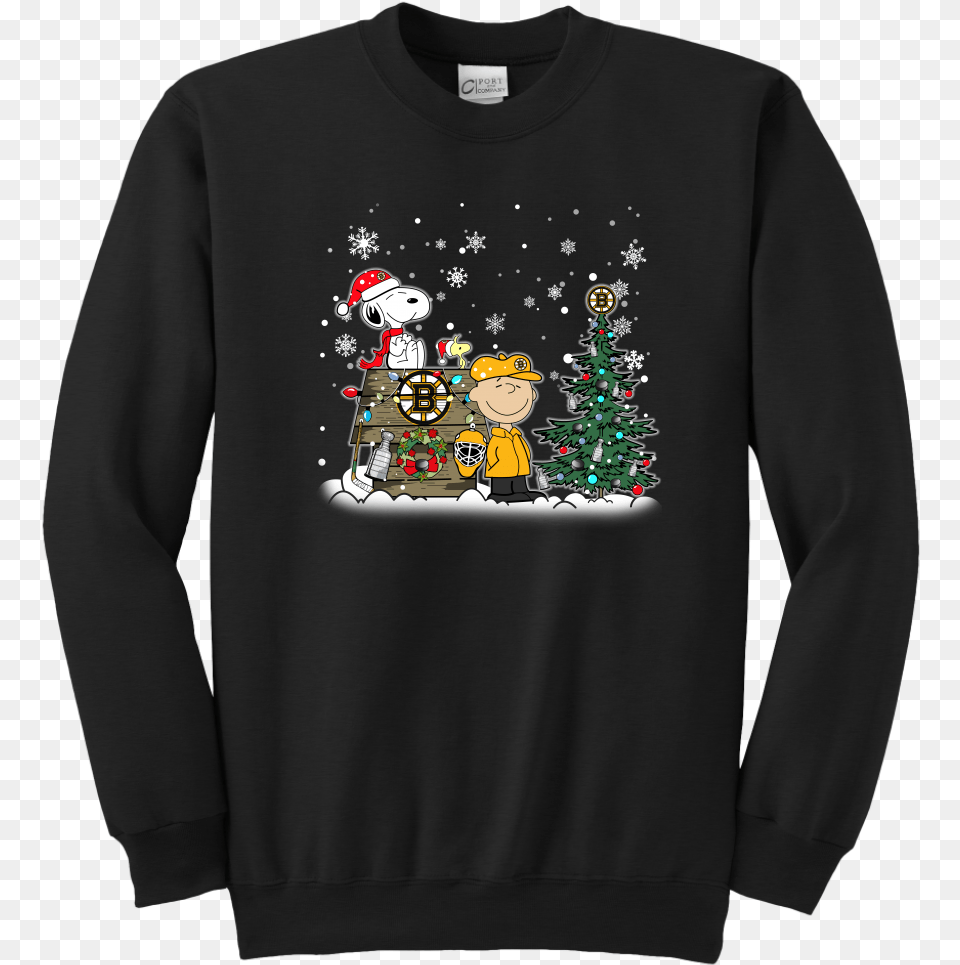 Nhl Boston Bruins Snoopy The Peanuts Movie Christmas, Clothing, Knitwear, Long Sleeve, Sleeve Free Transparent Png