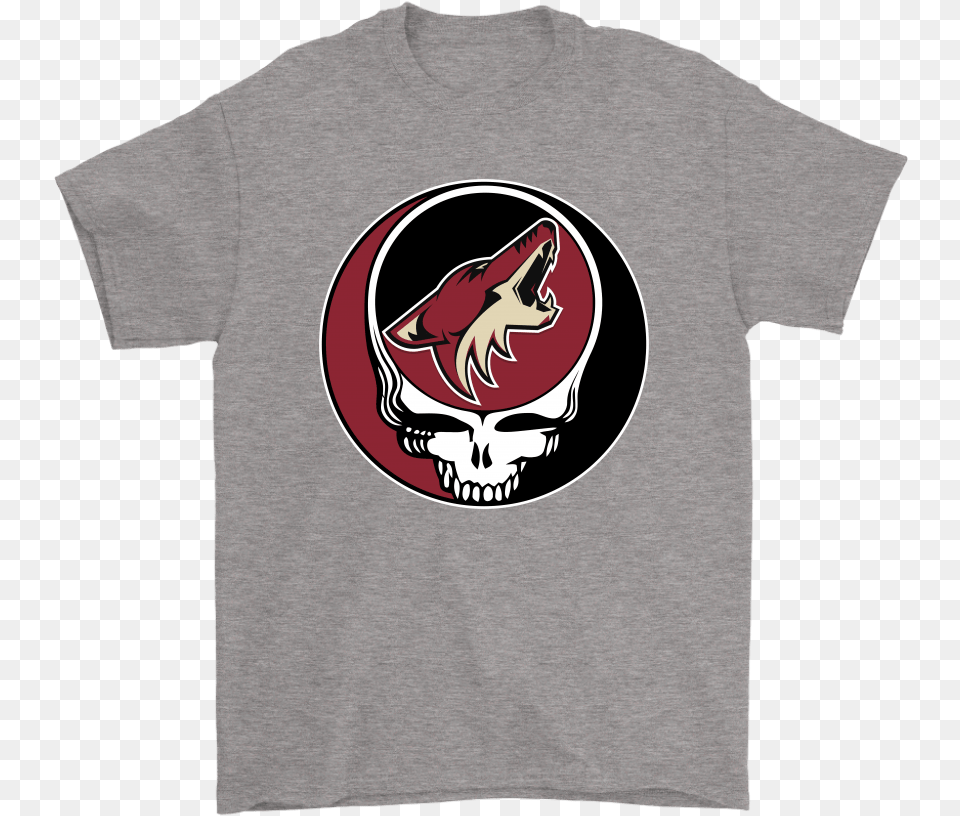 Nhl Team Arizona Coyotes X Grateful Dead Logo Band Grateful Dead Steal Your Face, T-shirt, Clothing, Shirt, Seafood Png Image