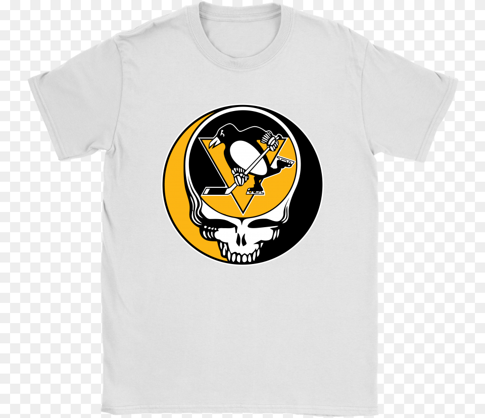 Nhl Team Pittsburgh Penguins X Grateful Dead Logo Band Steal Your Face, Clothing, T-shirt, Shirt Free Png