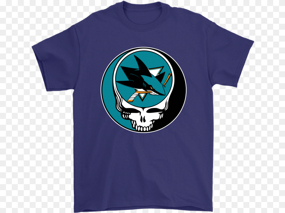 Nhl Team San Jose Sharks X Grateful Dead Logo Band Half Spiderman Half Deadpool, Clothing, T-shirt, Shirt, Face Free Png Download