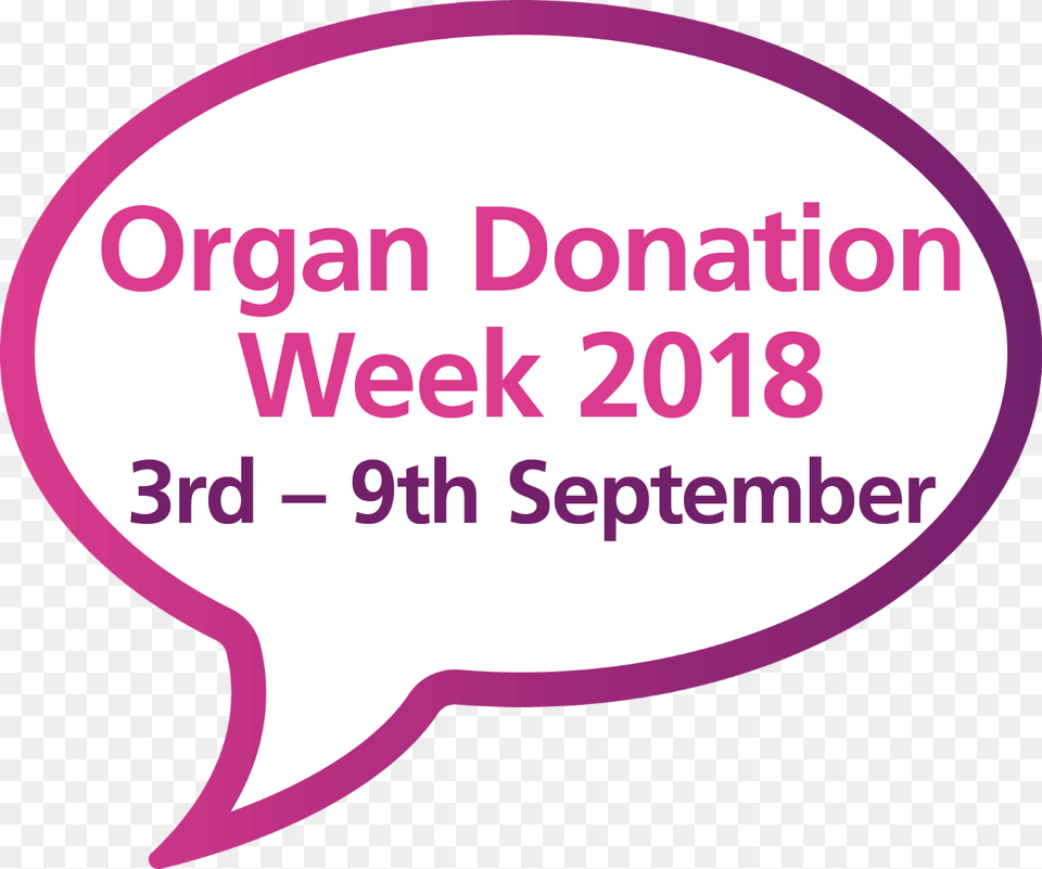 Nhs Organ Donation Week 2018 Speech Bubble Circle, Disk, Text Free Png Download