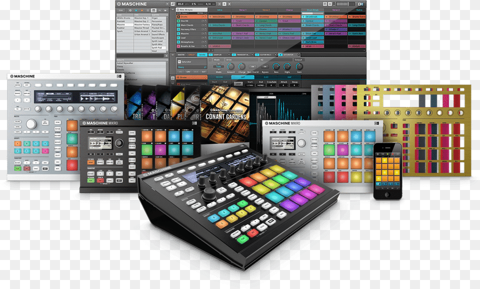 Ni Mate Crack Native Instruments Maschine, Indoors, Room, Studio, Electronics Free Png Download