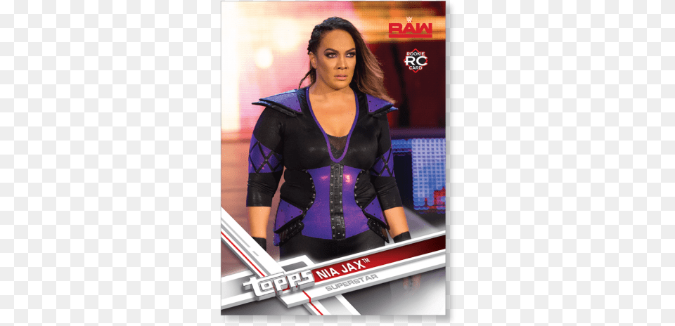 Nia Jax 2017 Topps Wwe Base Cards Poster Nia Jax Purple, Adult, Female, Person, Woman Free Png Download