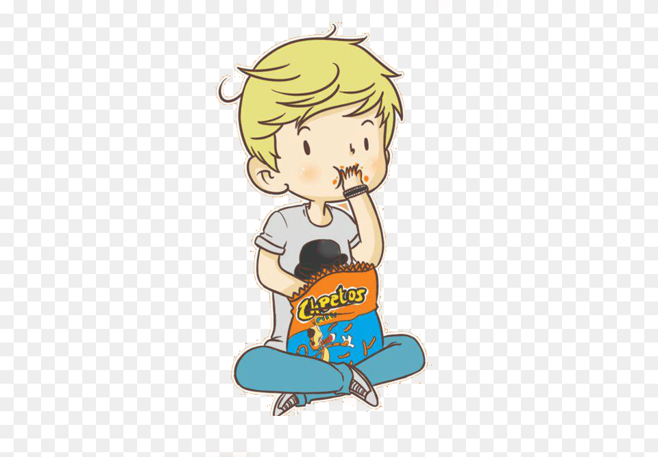 Niall Horan Cartoon Caricatura Comiendo, Book, Comics, Publication, Baby Png Image