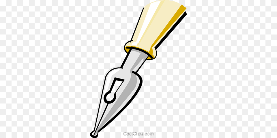 Nib Of A Fountain Pen Royalty Free Vector Clip Art Illustration, Blade, Dagger, Knife, Weapon Png Image