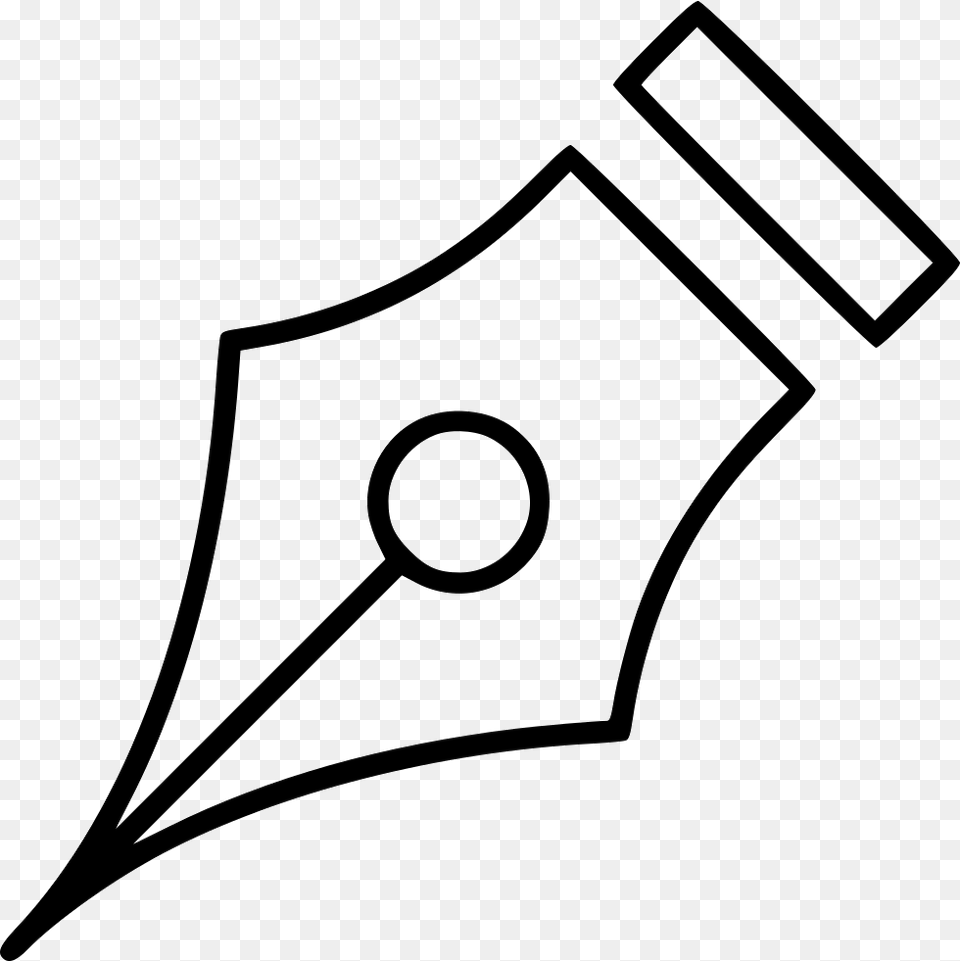 Nib Pen Pen Nib Writing Ink Nib Black And White, Bow, Weapon Free Png