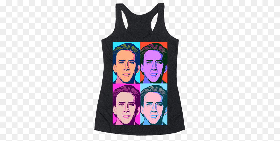 Nic Cage T Shirts Pullovers And More Lookhuman, Clothing, Tank Top, Adult, Male Free Png