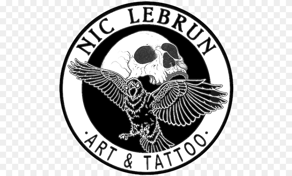 Nic Lebrun Art Tattoo Old School, Emblem, Logo, Symbol, Animal Free Png Download