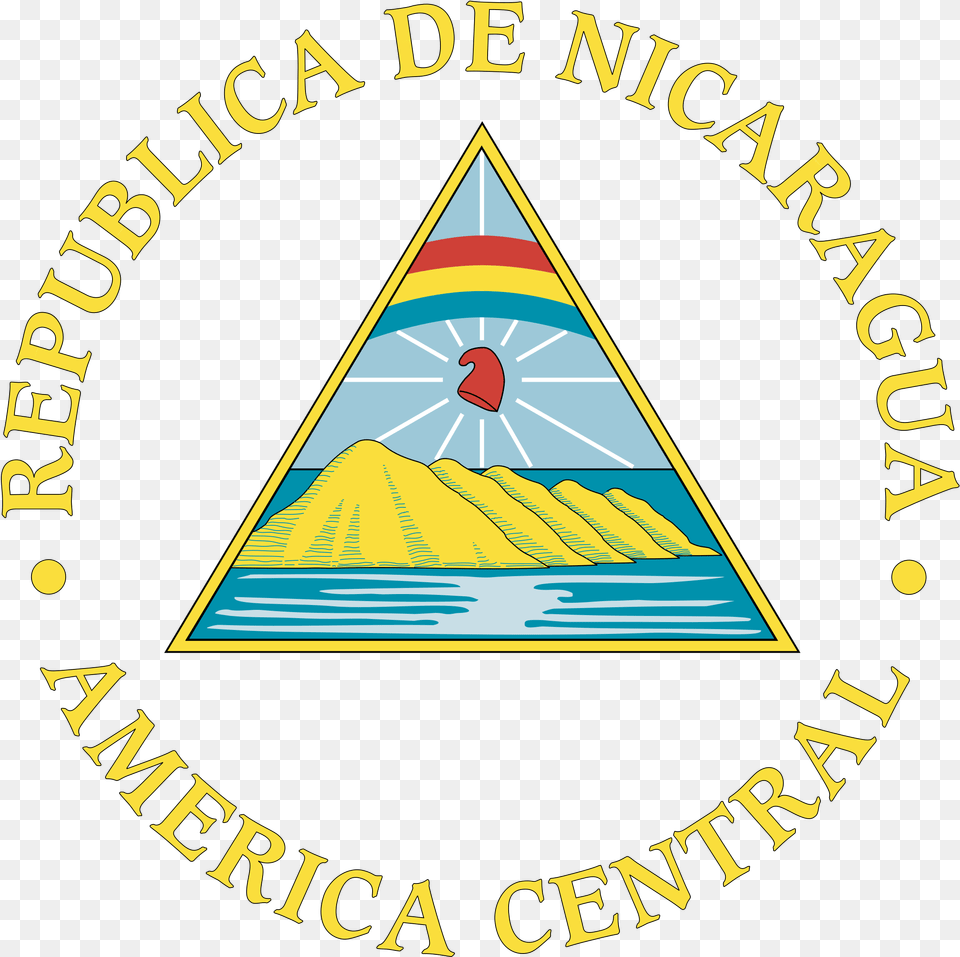 Nicaragua Logo Transparent Coat Of Arms Of Nicaragua, Triangle Png Image