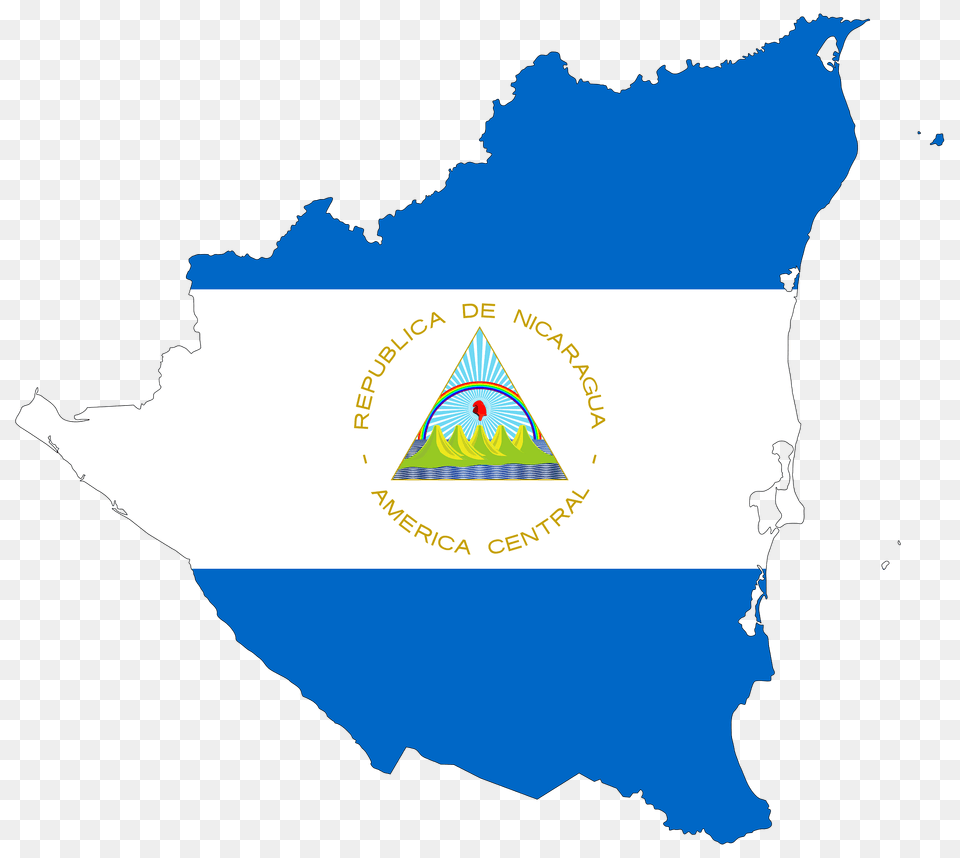 Nicaragua Map Flag Clipart, Chart, Triangle, Plot, Outdoors Free Png