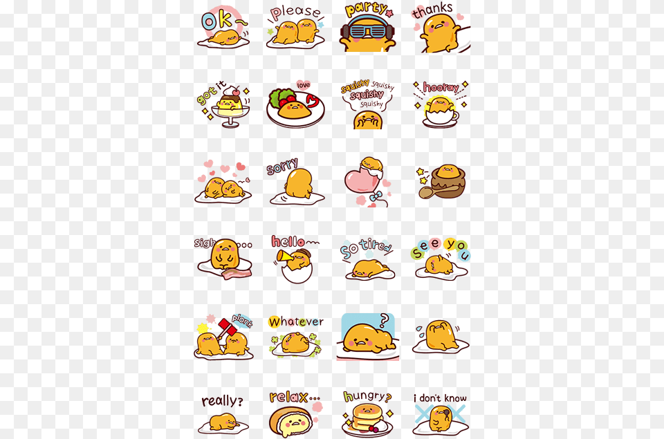 Nice And Over Easy Gudetama Stickers Printable, Baby, Person, Animal, Bird Free Transparent Png