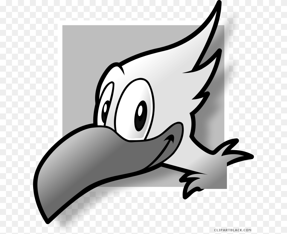 Nice Bird Animal Black White Clipart Clipartblack Clip Art, Beak Free Transparent Png