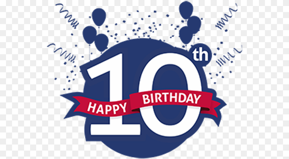 Nice Picture Of 10th Birthday Graphic Design, Logo, Number, Symbol, Text Free Png Download