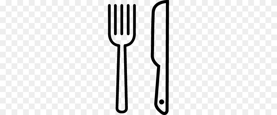 Nice Picture Of Plate Knife And Fork Clip Art Vector Of Fork Knife, Gray Png
