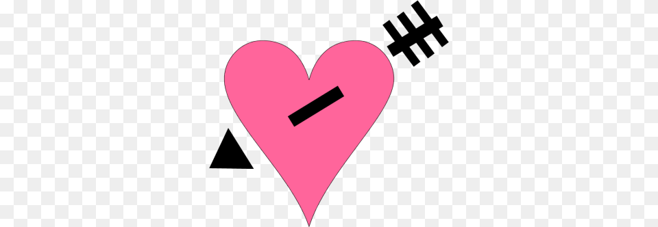 Nice Pink Heart Clipart Pink Heart Black Arrow Clip Art Pink Heart Free Png Download