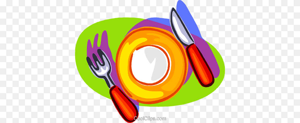 Nice Place Setting Royalty Vector Clip Art Illustration Fork And Knife Plate Clipart, Cutlery Free Transparent Png