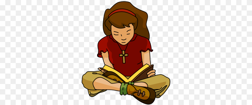Nice Teenager Cliparts Girl Reading Bible Clipart, Person, Baby, Face, Head Free Transparent Png