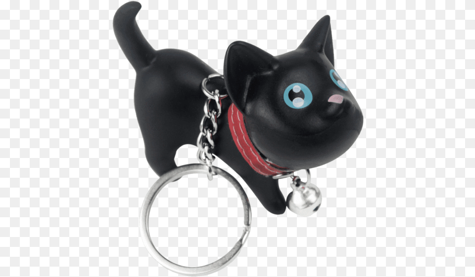 Niceeshop Cute Cat Key Chain Black Cat, Animal, Mammal, Pet, Kangaroo Free Png