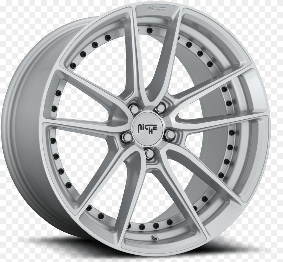 Niche M221 Gloss Silver Machined Wheels For 2015 2017 Niche Dfs, Alloy Wheel, Car, Car Wheel, Machine Free Png Download