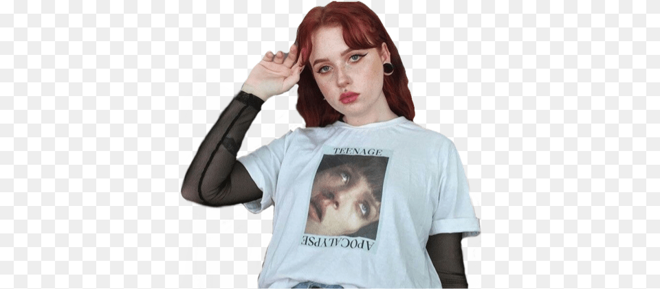 Niche Meme Girl, Adult, T-shirt, Portrait, Photography Png Image